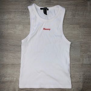 Racer back Slogan Top